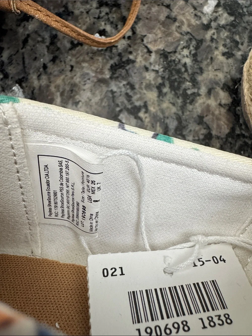 American Eagle Outfitters Cream Floral Espadrille Wedge Slip-On